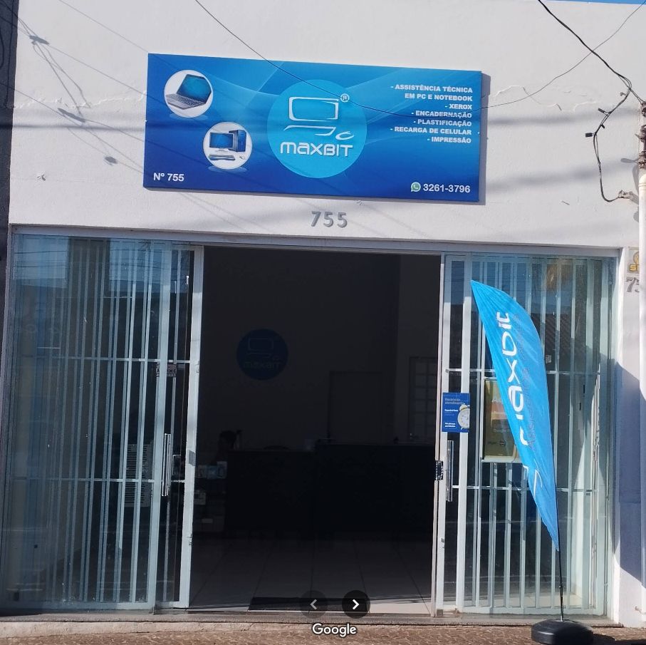 Fachada da Maxbit Informática no centro de Ituiutaba